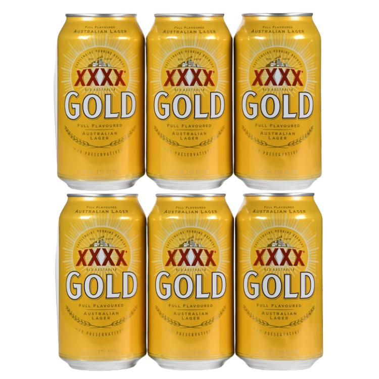 Xxxx Gold Mid Strength Lager Can 3 5 Vol [mhd 10 07 2022] 6x375 Ml